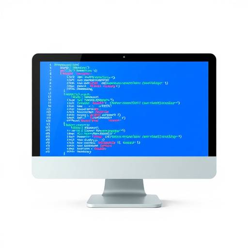 Pictogram van een computer met code